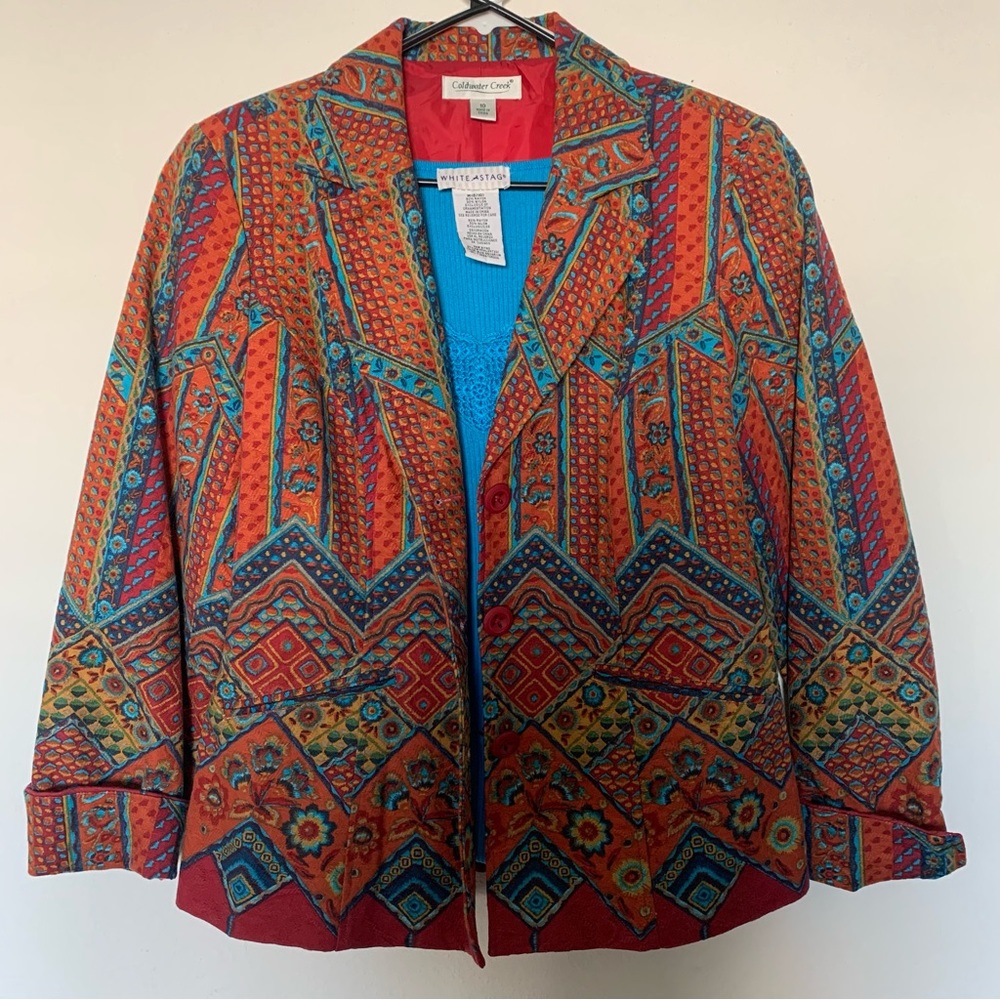 Coldwater Creek Women's Blazer/Jacket and Short Sleeve Sweater  Size 10 Jacket